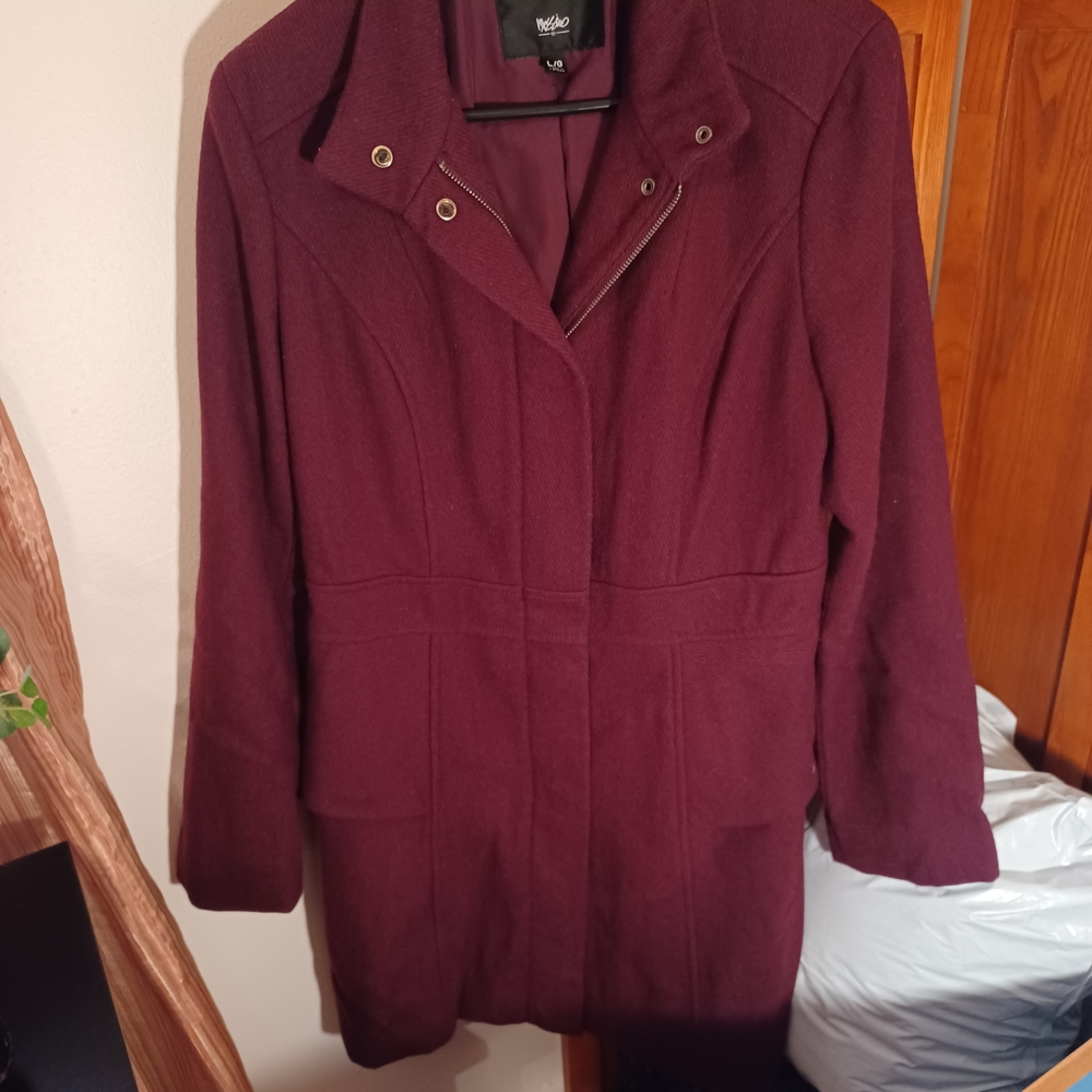 Mossimo Supply Co. Burgundy Trench Coat